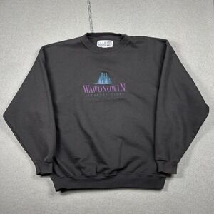 Vintage Gear Big Cotton Sweater Adult 2XL Black WAWONOWIN COUNTRY CLUB